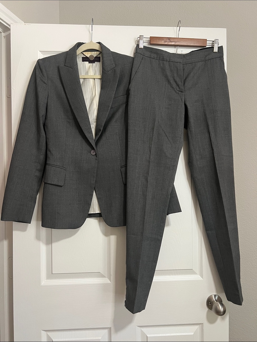 Stella McCartney Charcoal Gray Women's Blazer & Pants Suit